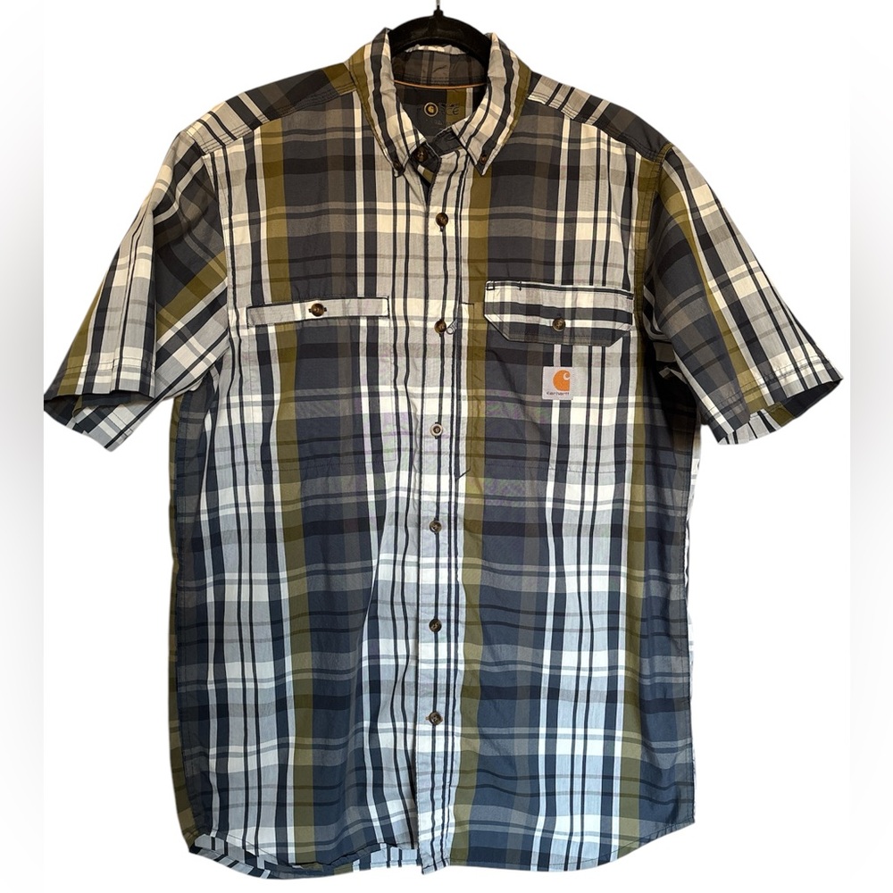 Carhartt Force Relaxed Fit Vented Button Up Shirt Men's Medium Multicolor Plaid